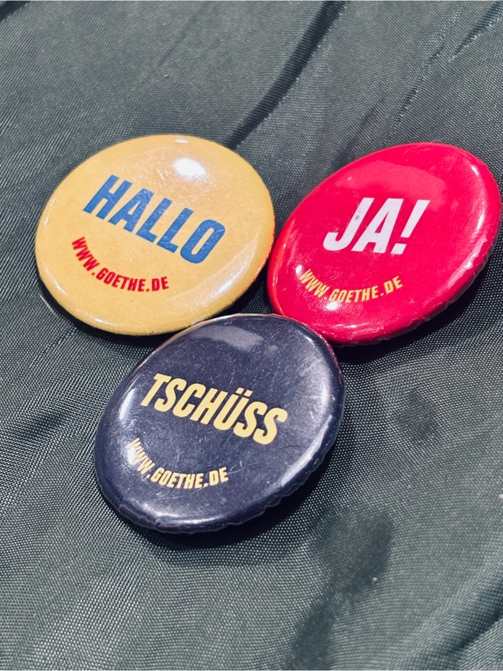 3 German Goethe enamel pins 🇩🇪